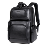 Luxury Anti-Theft Leather Laptop Backpack with USB Charging