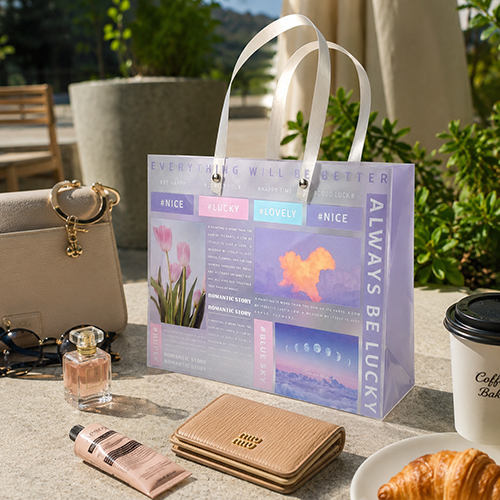 Romantic Story PVC Tote Gift Bag with Frosted Finish