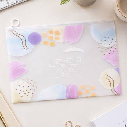 A4 Waterproof Document Zipper File Organizer Folder - Set of 4