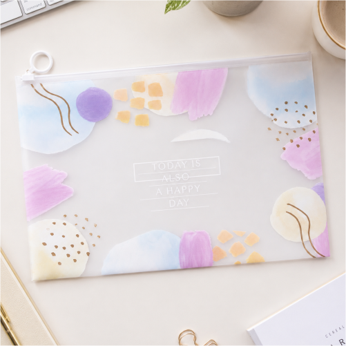 A4 Waterproof Document Zipper File Organizer Folder - Set of 4