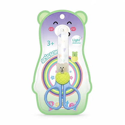 Yalong Cute Bear Safety Scissors for Kids with Soft Grip Handle