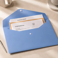 Premium Snap Button Document Envelope File Organizer - A5 Paper Size