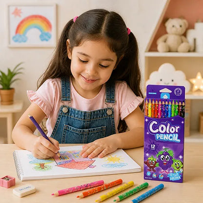 Yalong Fruit Aroma Colour Pencil Set for Kids – 12 Shades