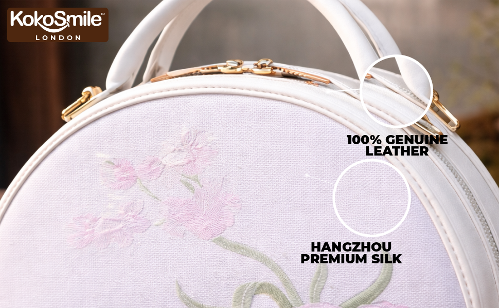 Premium Hangzhou Silk Leather Dome Handbag for Women Banner 4