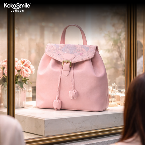Classy Hangzhou Silk & Genuine Leather Backpack for Women