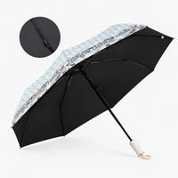 UV Protection Tested Floral Folding Umbrella with One-Touch Open