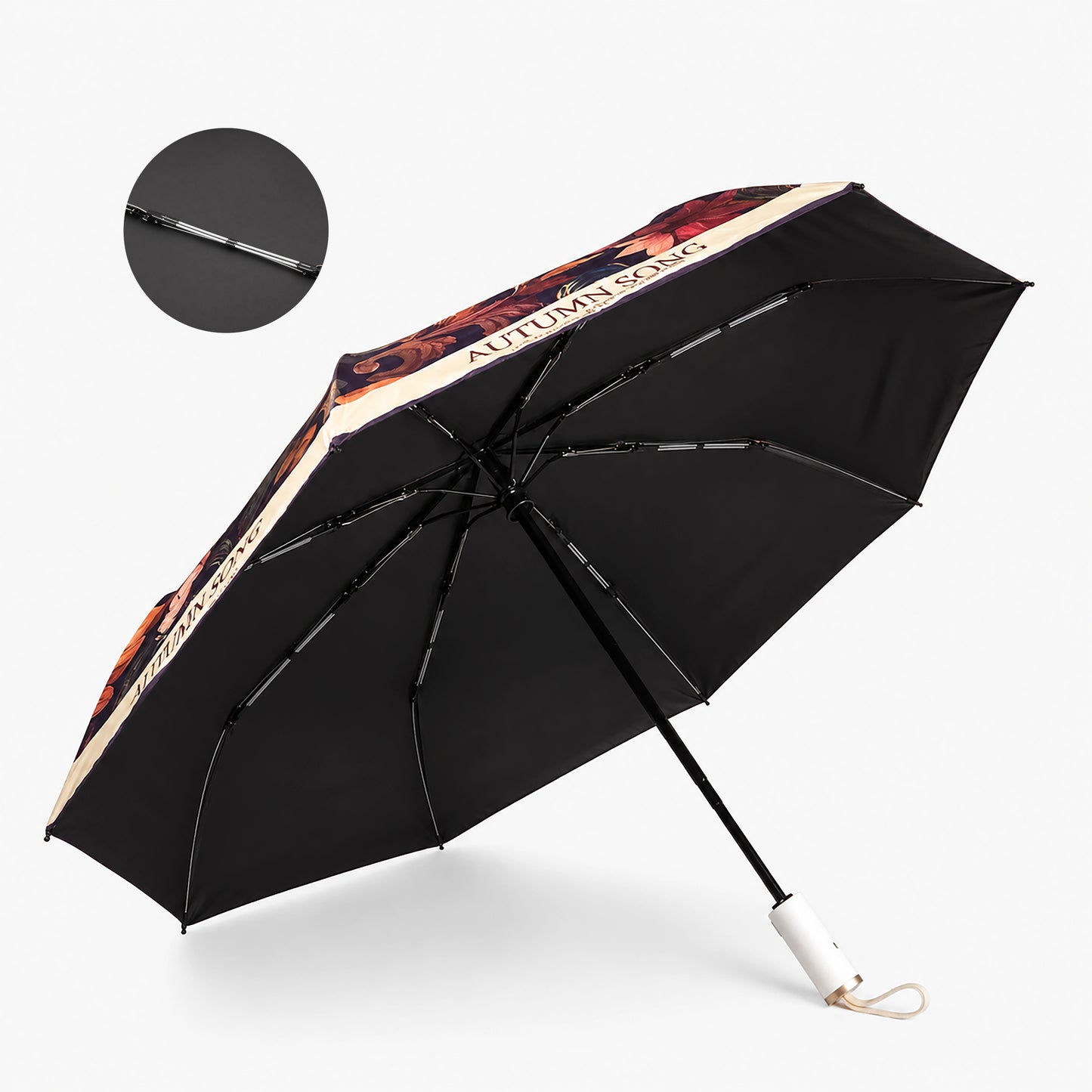 Elegant Floral UV Protection Tested Folding Umbrella with Auto Open Design