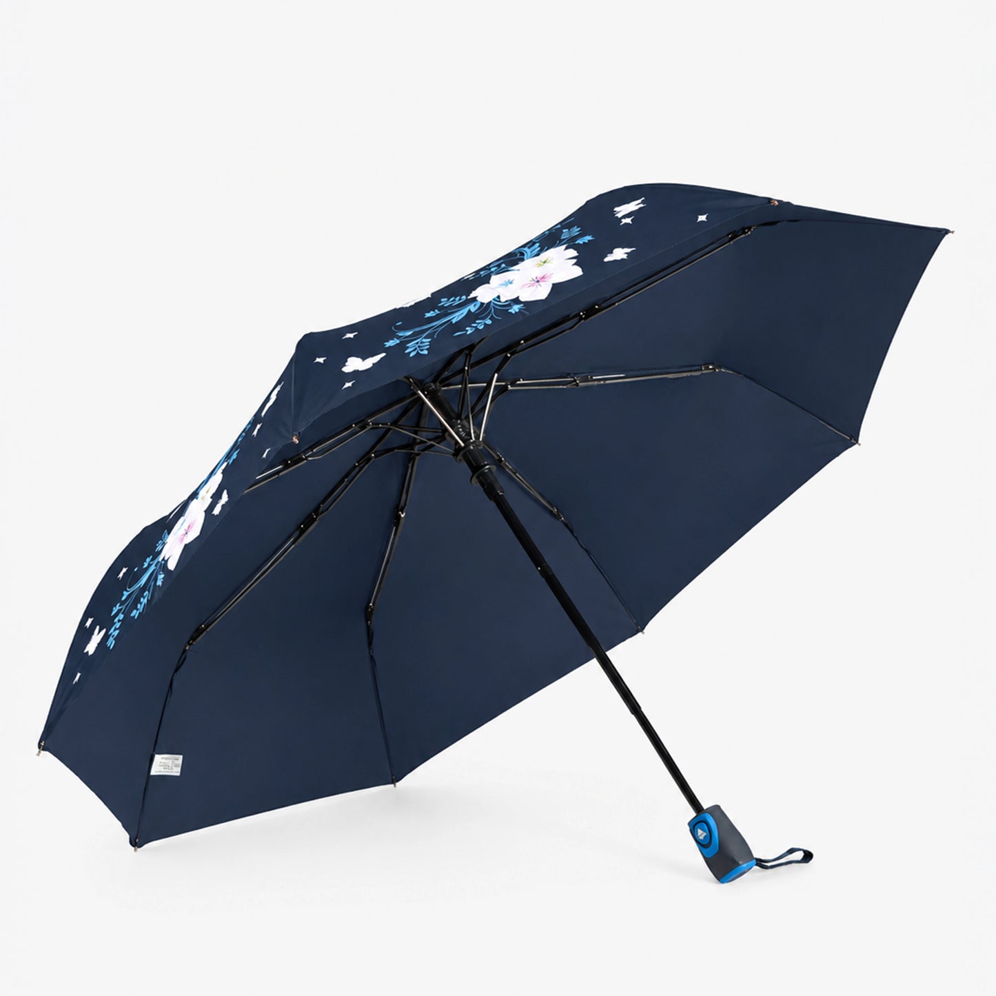 Magic Colour Changing Floral Triple-folding Umbrella with UV Protection
