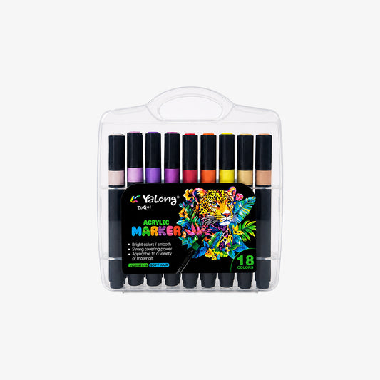 Yalong Acrylic Paint Markers Set for Canvas, Glass & Rock Art