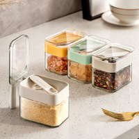 Heritage Glass Seasoning Jar with Integrated Spoon (300ml)