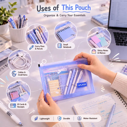 Waterproof Plastic Zip File Folder for Document Storage