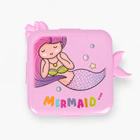 Mermaid Plastic Kids Lunch Box with 3 Compartments for Kids - 1590ml