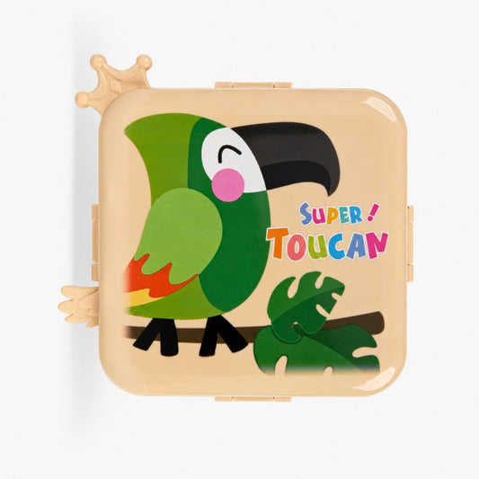 Cartoon Kids Plastic Lunch Box with 3 compartments for Kids - 1590ml