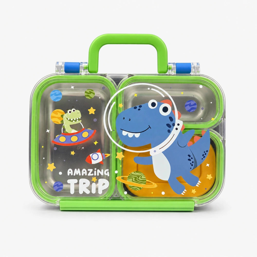 Kids Stainless Steel Bento Lunch Box with Snack Container - 650ml + 100ml