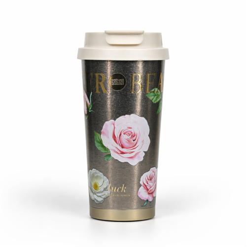 Pure Titanium Insulated Vacuum Tumbler with Floral Prints - 520ml