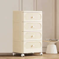 HOMX Rolling Storage Drawer Cabinet – PP Cart with Anti-Drop Stopper