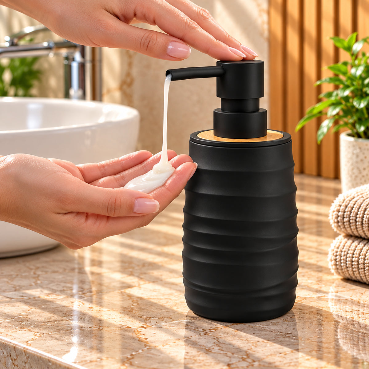 Unbreakable ABS Liquid Soap Dispenser Bottle 380ml