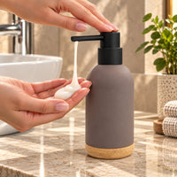 Unbreakable ABS Soap Dispenser with Wooden Base 480ml