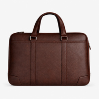Premium Leather Laptop Briefcase with Shoulder Strap