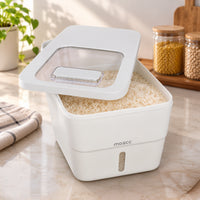 HOMX Sliding Rice Container – Easy-Fill Window, Sealed Freshness