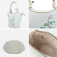 Premium Hangzhou Silk & Leather Tote bag for Women