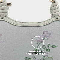 Premium Hangzhou Silk & Leather Tote bag for Women