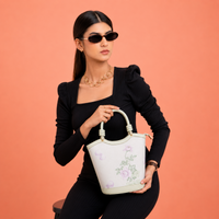Premium Hangzhou Silk & Leather Tote bag for Women