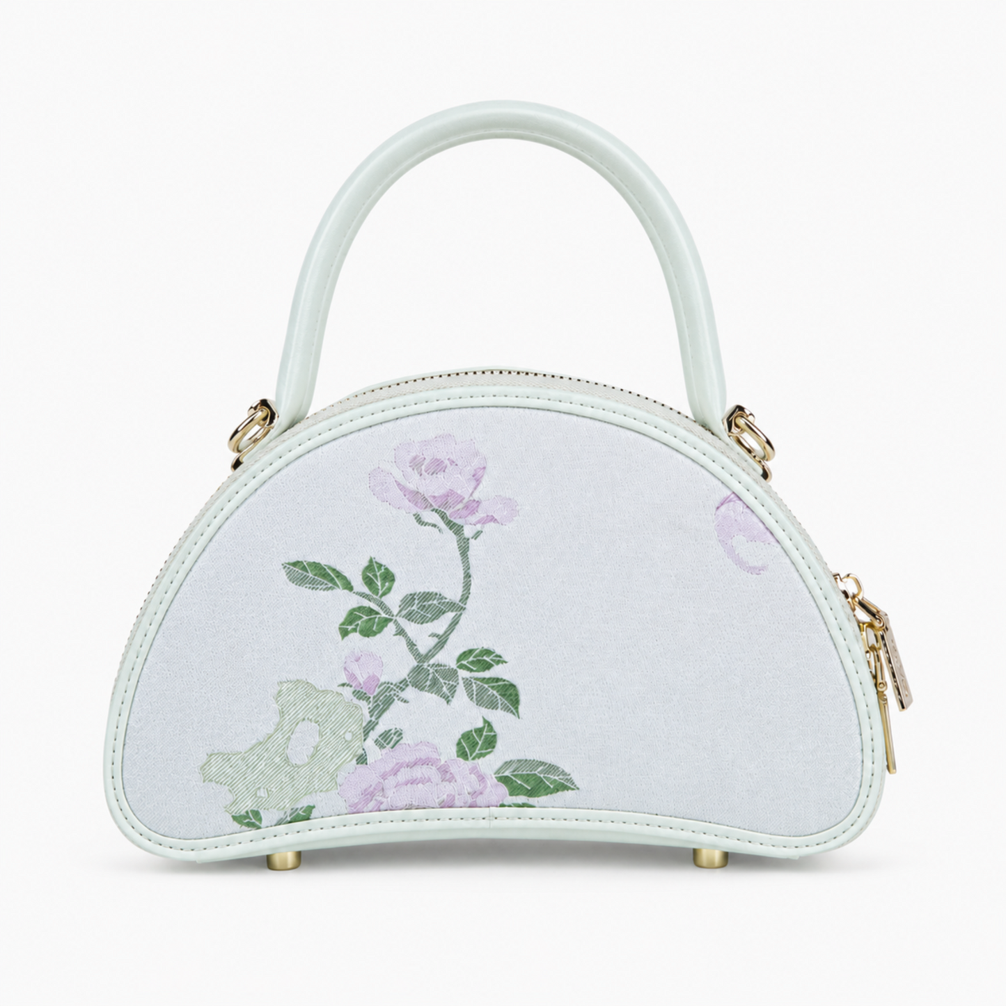Premium Hangzhou Silk Leather Dome Handbag for Women
