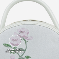 Premium Hangzhou Silk Leather Dome Handbag for Women