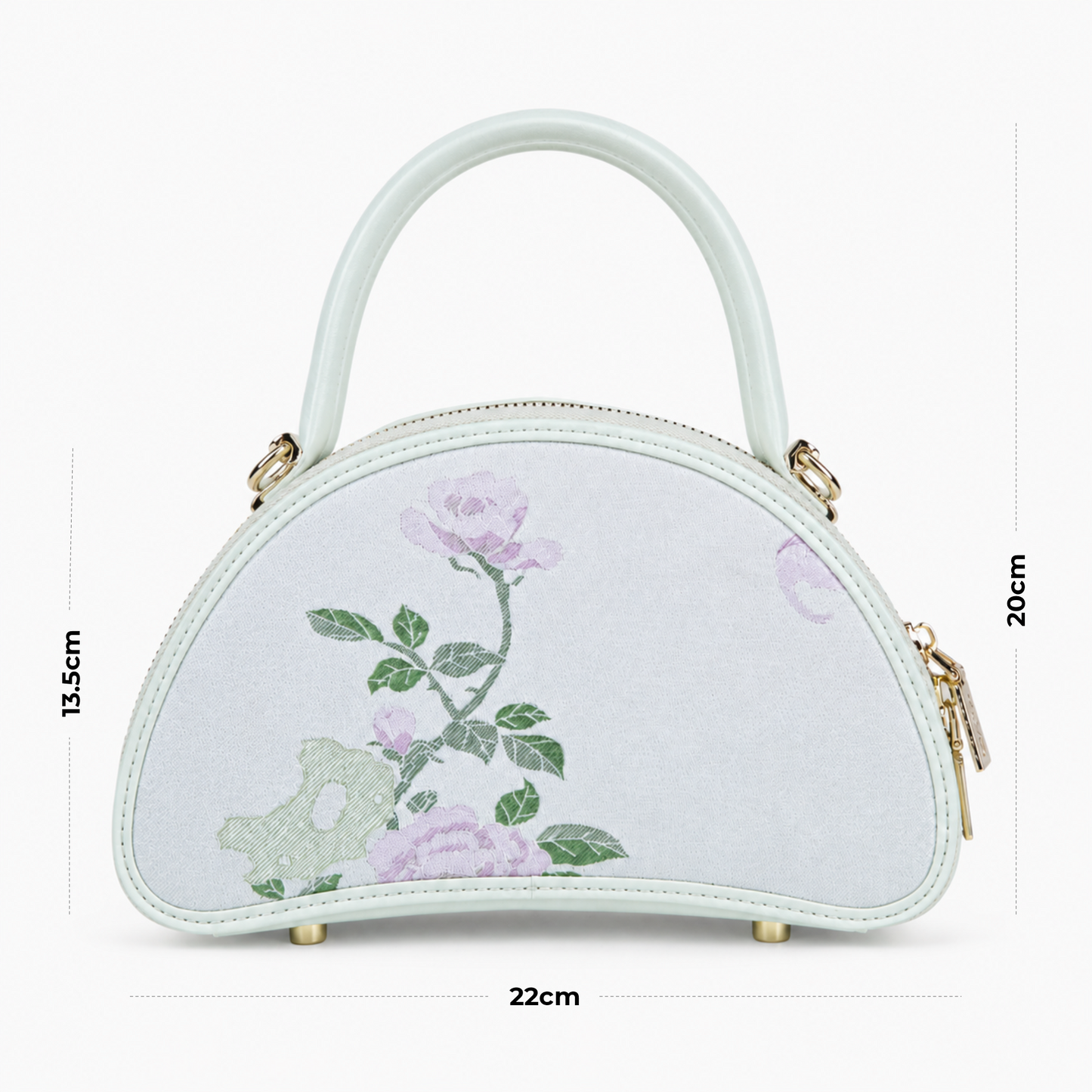 Premium Hangzhou Silk Leather Dome Handbag for Women