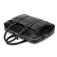 Premium Leather Laptop Briefcase with Shoulder Strap