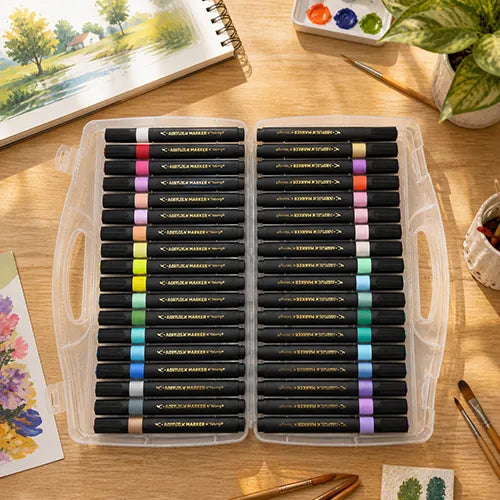 Yalong Acrylic Paint Markers Set for Canvas, Glass & Rock Art
