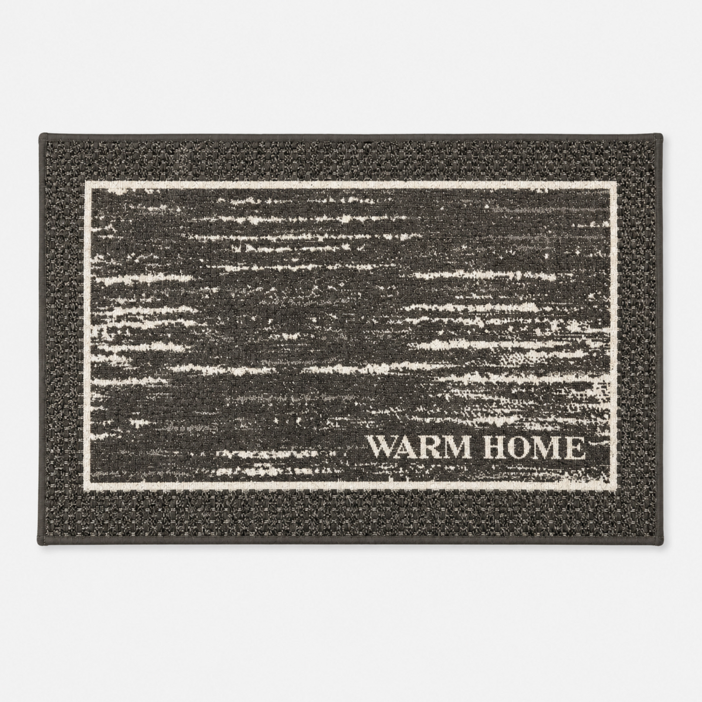 Soft Ferret Fleece Entryway Doormat with Modern Woven Pattern