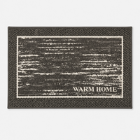 Soft Ferret Fleece Entryway Doormat with Modern Woven Pattern