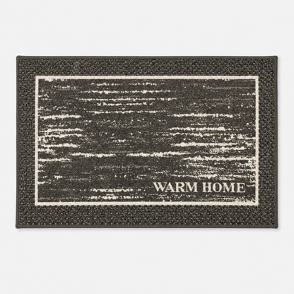 Soft Ferret Fleece Entryway Doormat with Modern Woven Pattern