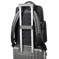 Luxury Anti-Theft Leather Laptop Backpack with USB Charging