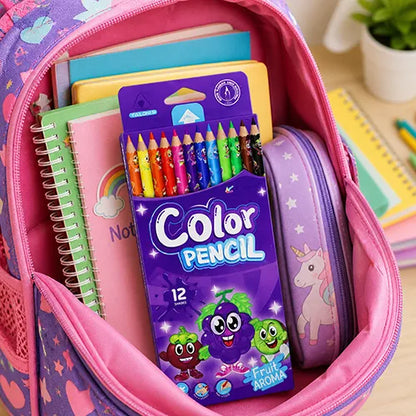 Yalong Fruit Aroma Colour Pencil Set for Kids – 12 Shades