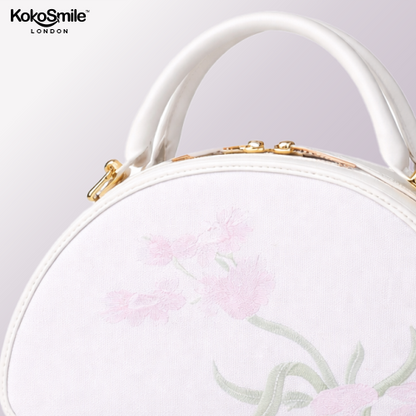 Premium Hangzhou Silk Leather Dome Handbag for Women