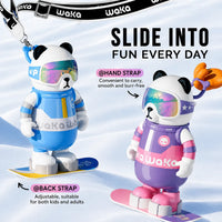 Waka Snowboarder Panda Insulated Water Bottle with Strap - 530ml