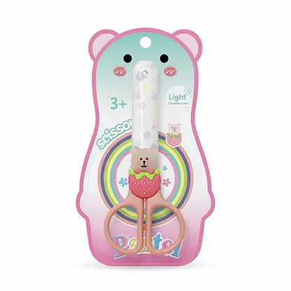 Yalong Cute Bear Safety Scissors for Kids with Soft Grip Handle