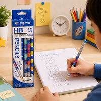 Yalong Mathematics Theme HB Pencil Set – 12 Pieces