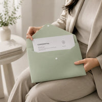 A5 Snap Button File Folder – Waterproof Document Organizer
