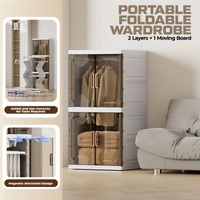 HOMX Portable Foldable Wardrobe – Instant Setup Magnetic Closet