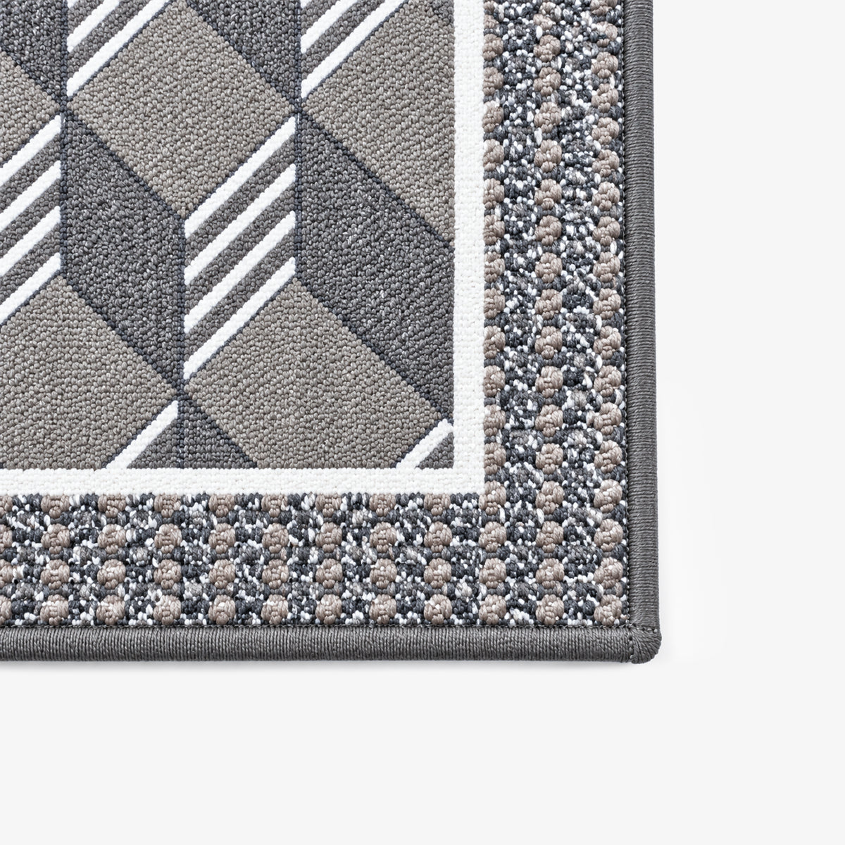 Premium Ferret Fleece Doormat with Modern Geometric Pattern