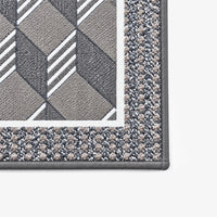 Premium Ferret Fleece Doormat with Modern Geometric Pattern