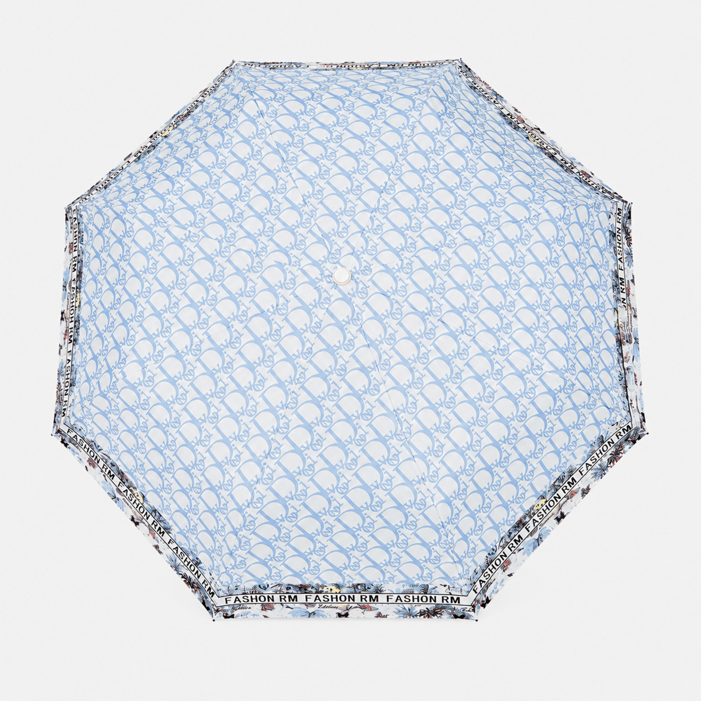 UV Protection Tested Floral Folding Umbrella with One-Touch Open
