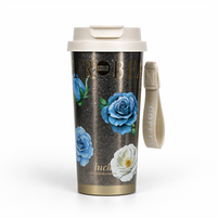 Pure Titanium Insulated Vacuum Tumbler with Floral Prints - 520ml