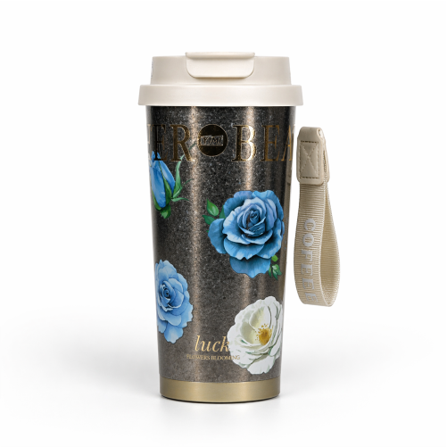 Pure Titanium Insulated Vacuum Tumbler with Floral Prints - 520ml
