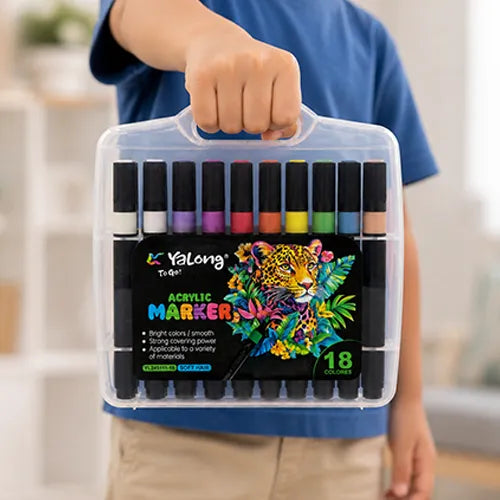 Yalong Acrylic Paint Markers Set for Canvas, Glass & Rock Art