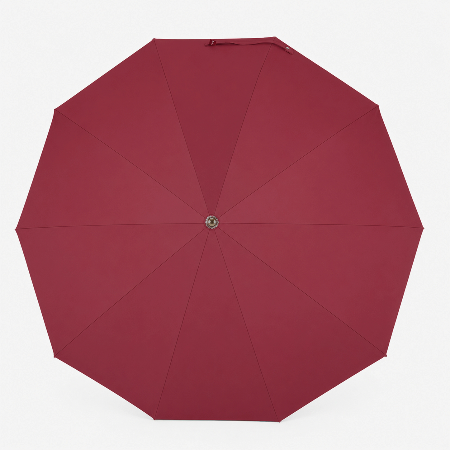 Luxury Windproof Folding Umbrella with Wooden Handle & UV Shield